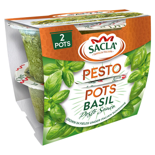Sacla Basil Pesto Pots 90g — image 1