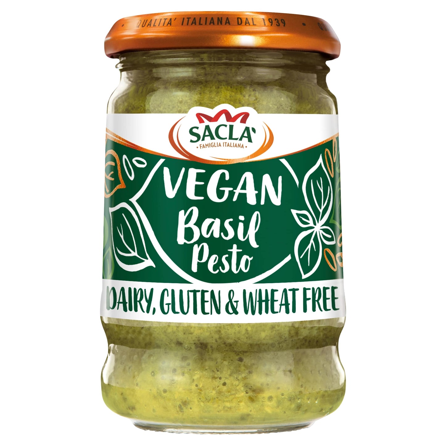 Sacla Vegan Basil Pesto 190G — image 1