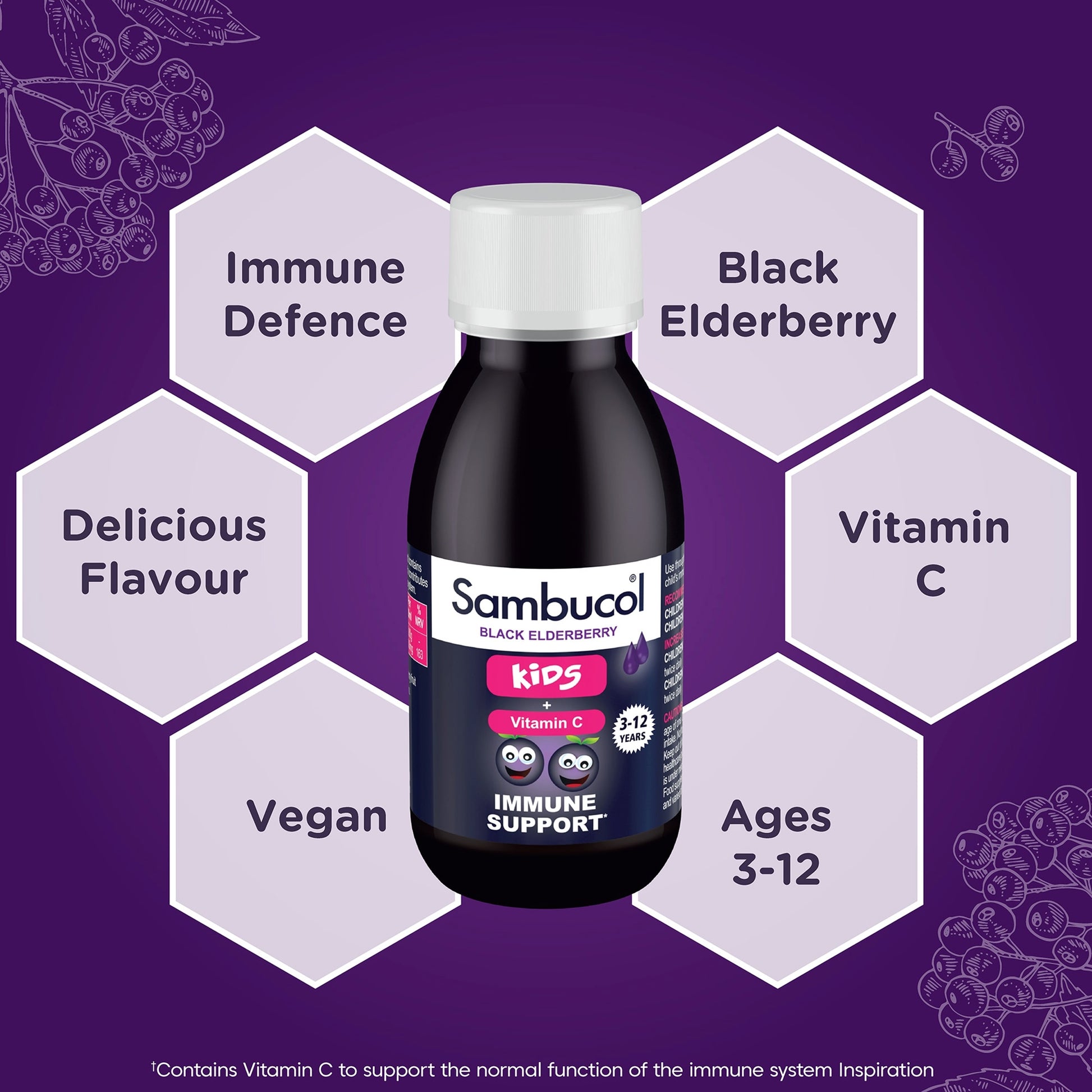 Sambucol Black Elderberry Liquid for Kids - Berry Flavour 120ml — image 3