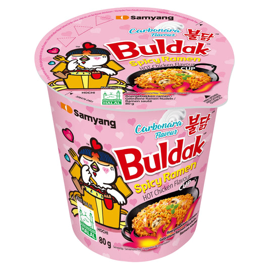 Samyang Buldak Spicy Ramen Hot Chicken & Carbonara Flavor 80g — image 1