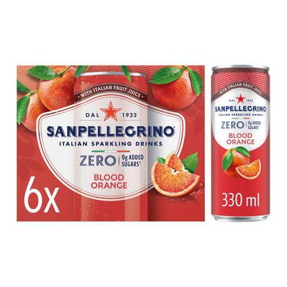 San Pellegrino Sparkling Zero Blood Orange 6x330ml — image 1