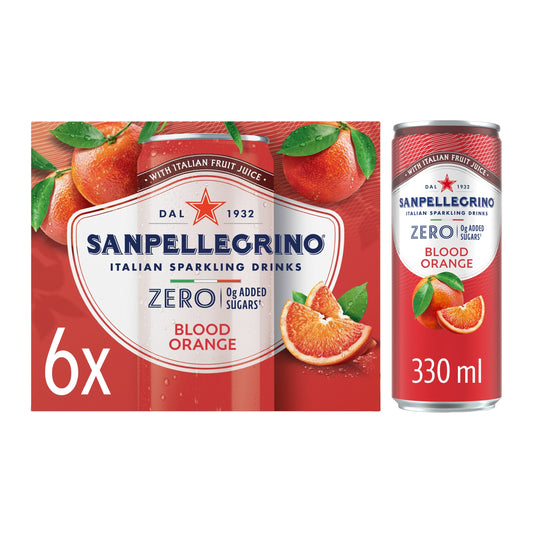 San Pellegrino Sparkling Zero Blood Orange 6x330ml — image 1