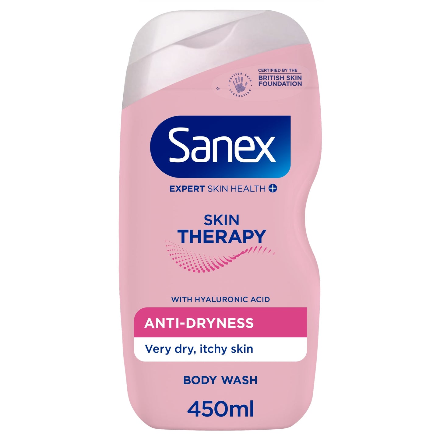 Sanex Expert Skin Health+ Skin Therapy Anti Dryness Shower Gel Body Wash 450ml — image 1