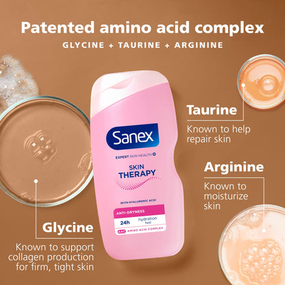 Sanex Expert Skin Health+ Skin Therapy Anti Dryness Shower Gel Body Wash 450ml — image 4