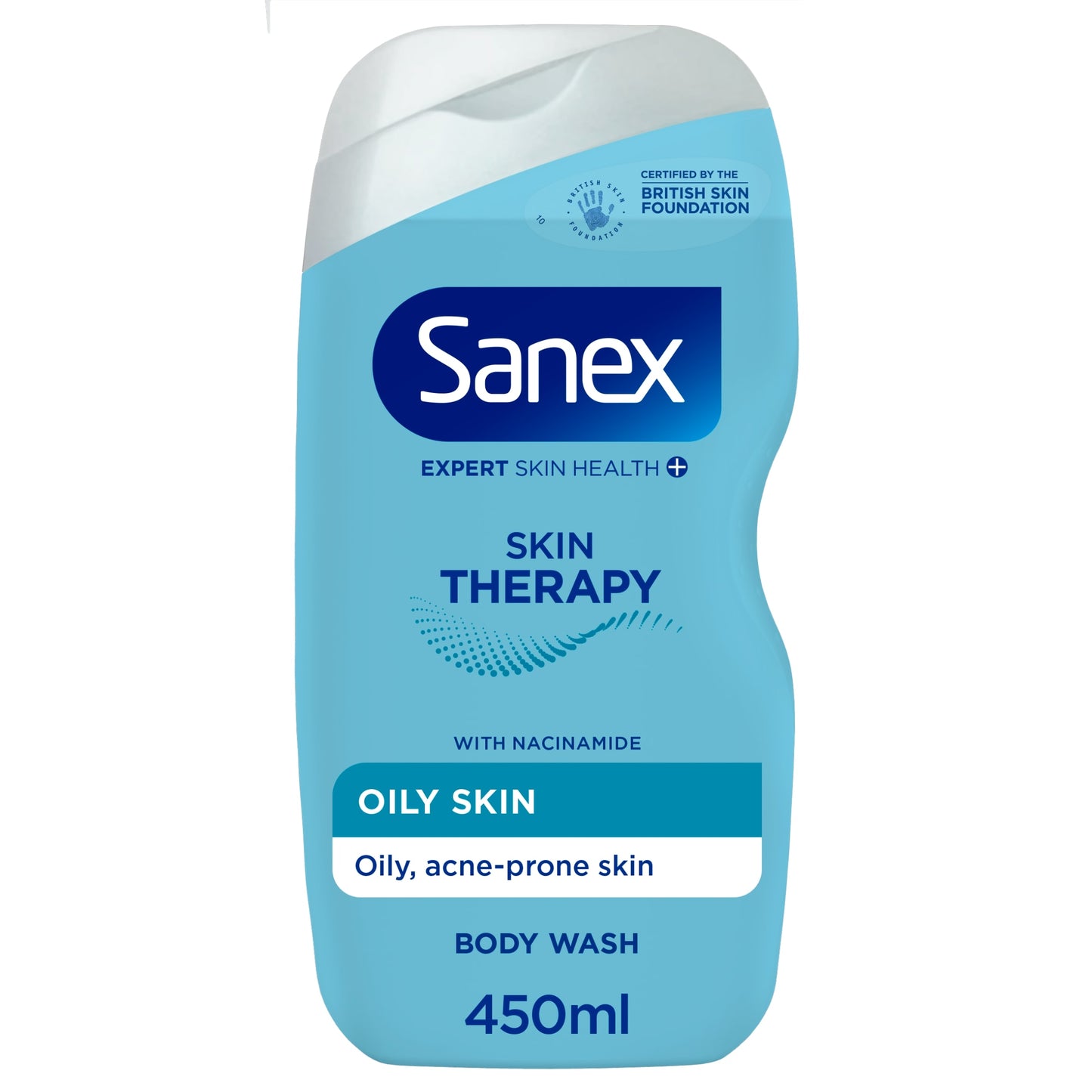 Sanex Expert Skin Health + Skin Therapy Smooth Skin Texture Shower Gel Body Wash 450ml — image 1