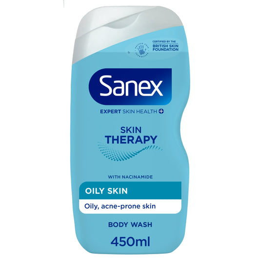 Sanex Expert Skin Health + Skin Therapy Smooth Skin Texture Shower Gel Body Wash 450ml — image 1