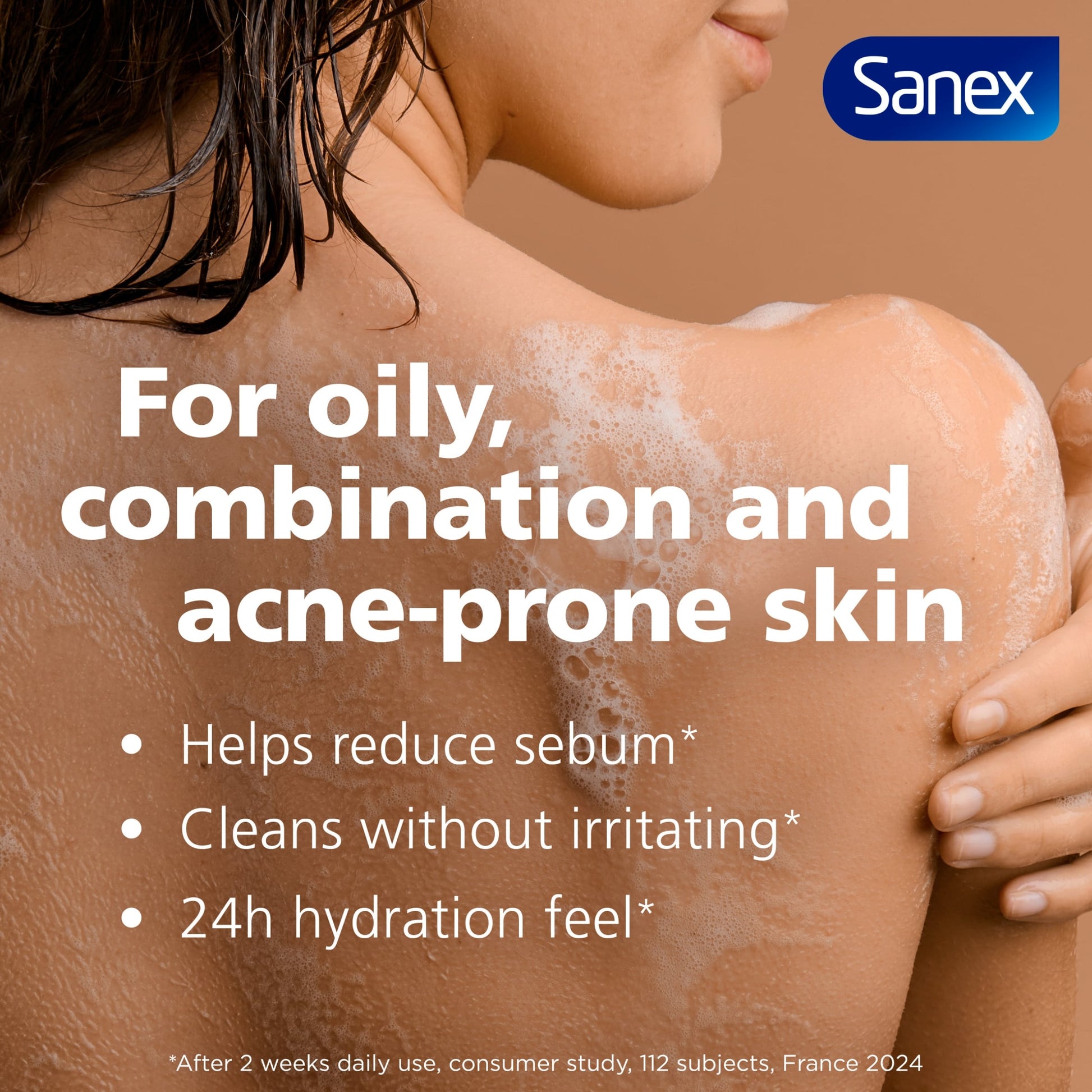 Sanex Expert Skin Health + Skin Therapy Smooth Skin Texture Shower Gel Body Wash 450ml — image 2