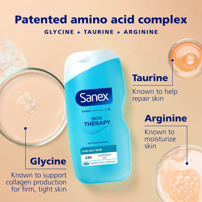 Sanex Expert Skin Health + Skin Therapy Smooth Skin Texture Shower Gel Body Wash 450ml — image 3