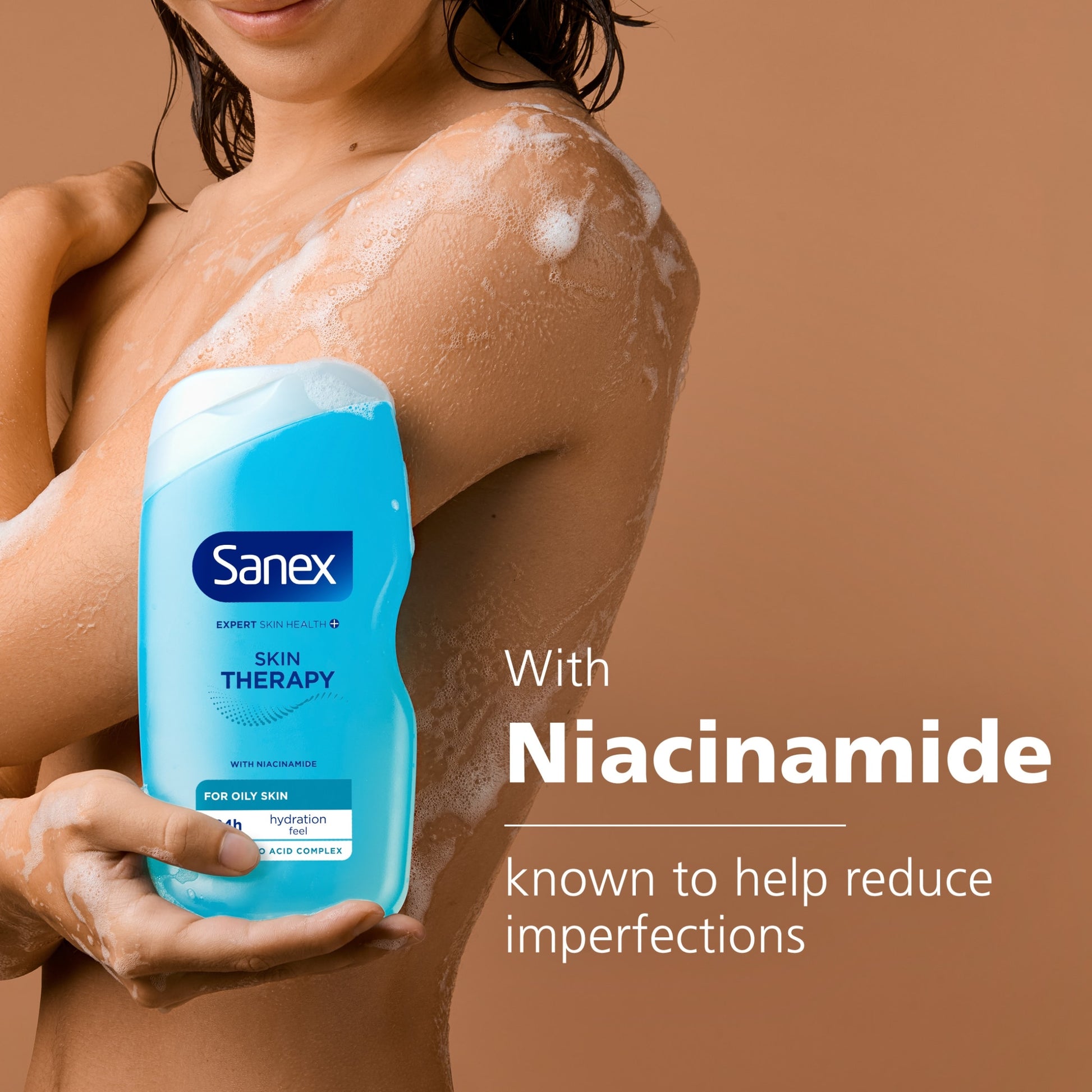 Sanex Expert Skin Health + Skin Therapy Smooth Skin Texture Shower Gel Body Wash 450ml — image 4