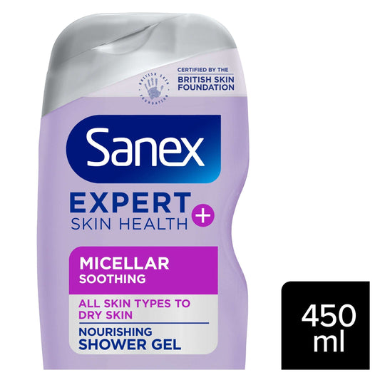 Sanex Expert Skin Health+ Soothing Shower Gel Body Wash 450ml — image 1