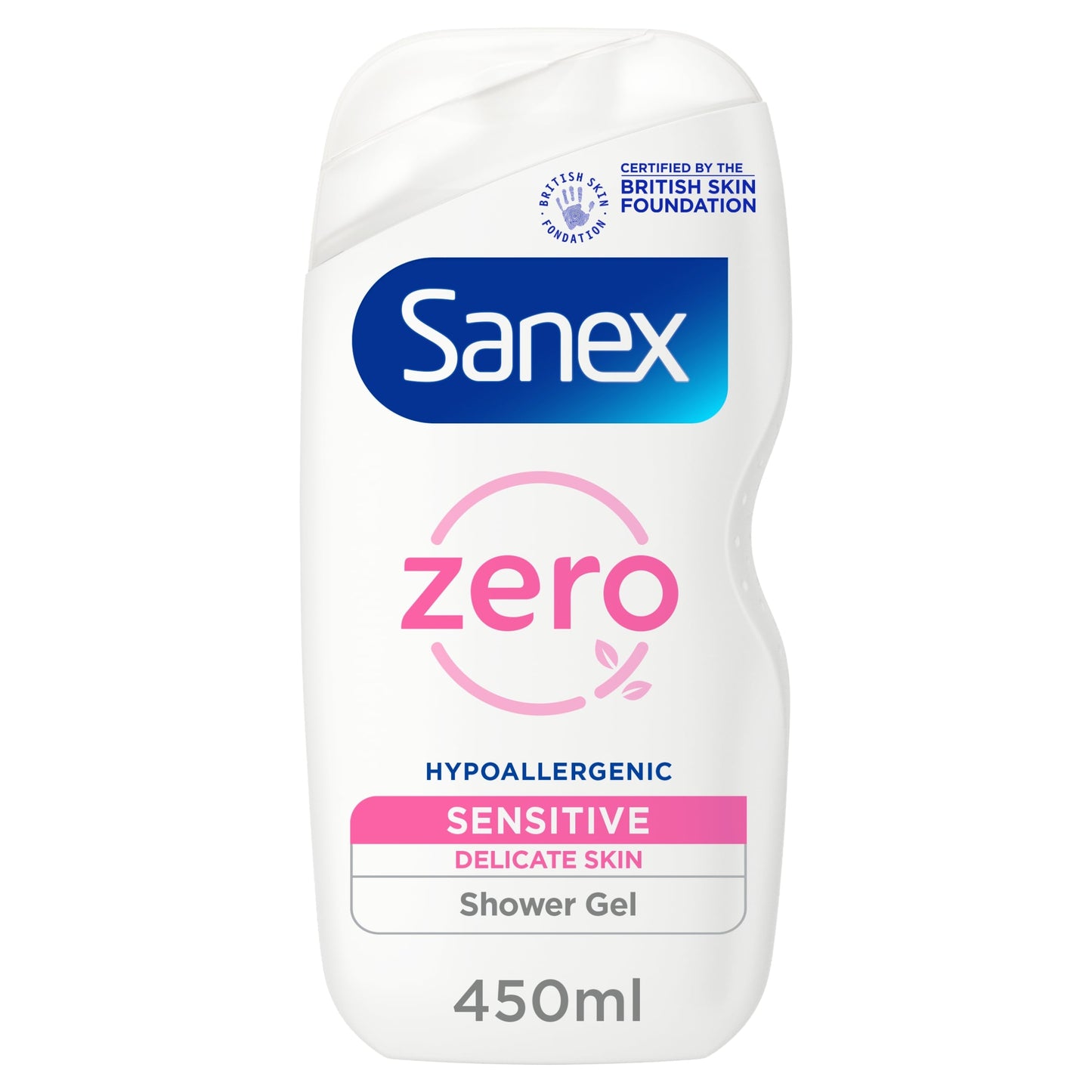 Sanex Zero % Sensitive Skin Shower Gel Body Wash 450Ml — image 1