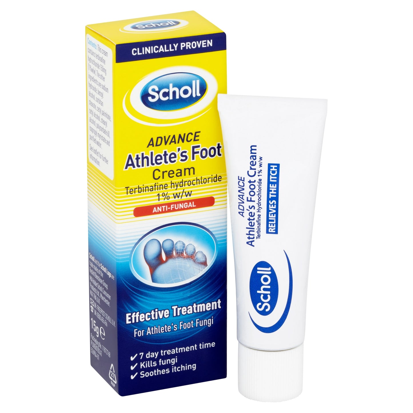 Scholl Advance Athlete's Foot Anti-Fungal Cream Care 15g — image 2