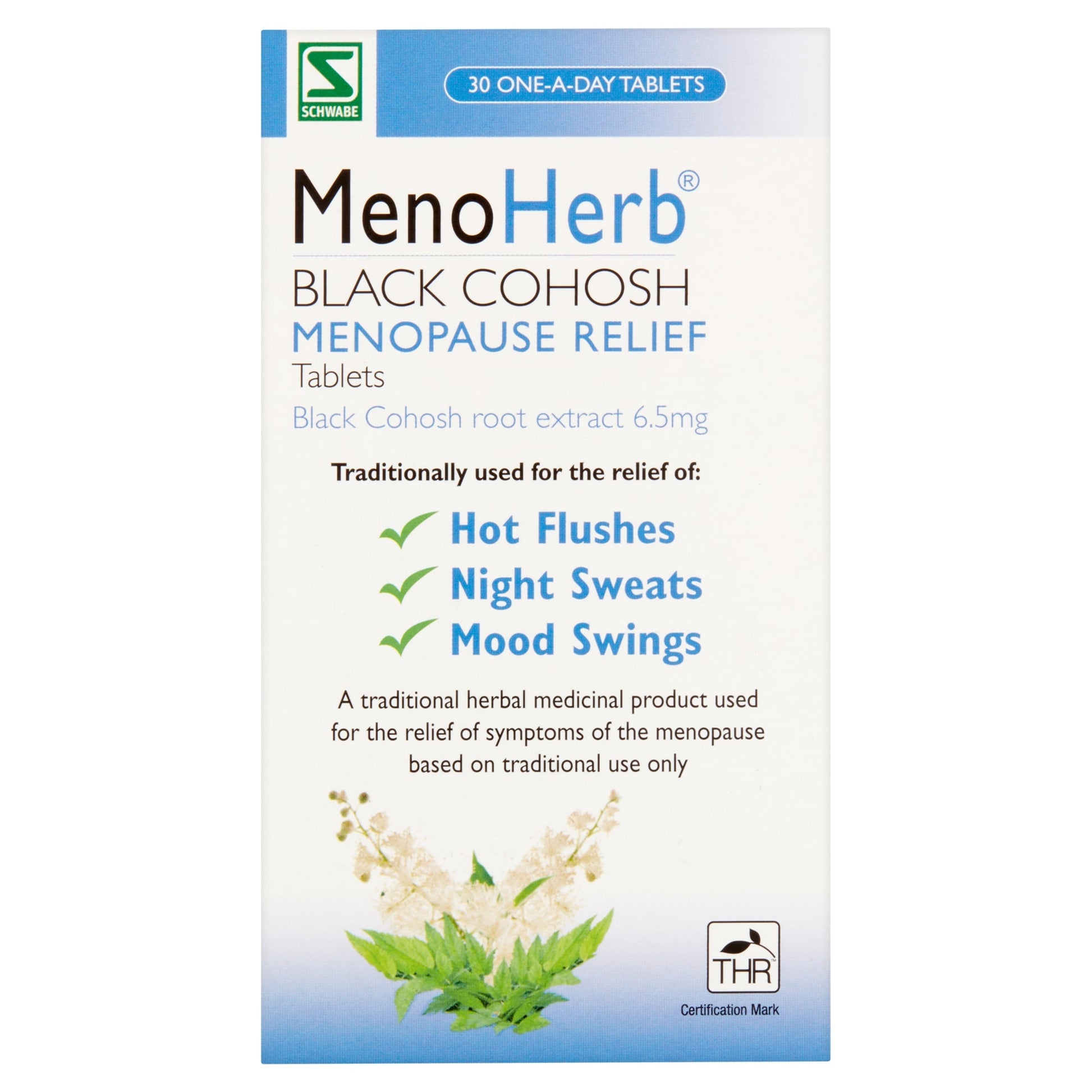 Schwabe MenoHerb Black Cohosh Menopause Relief Herbal Tablets 30s — image 1