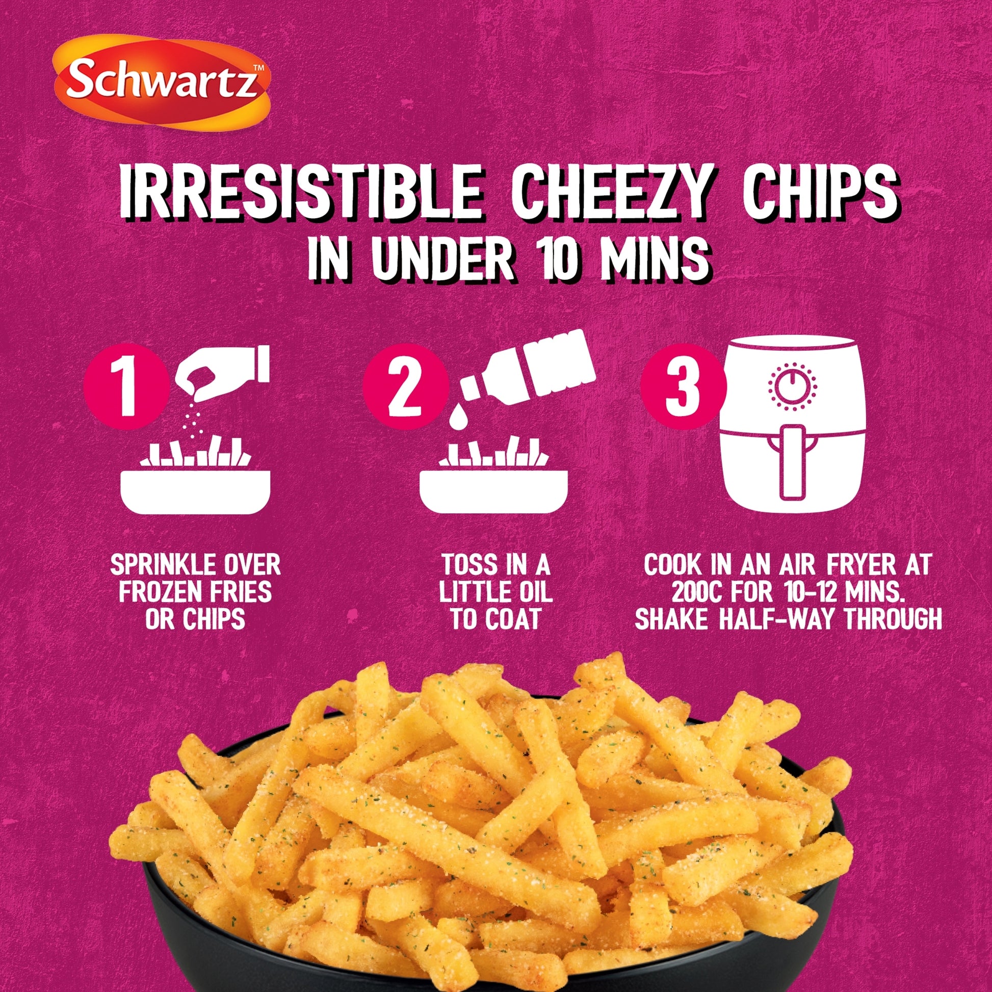 Schwartz Air Fry Cheesy Chips Seasoning 140g — image 3