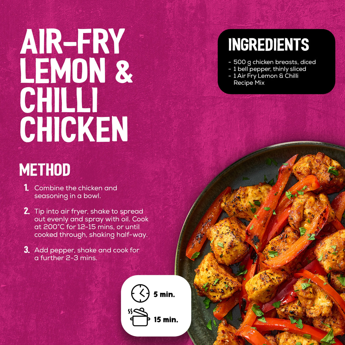 Schwartz Air Fry Lemon & Chilli Recipe Mix 30g — image 3