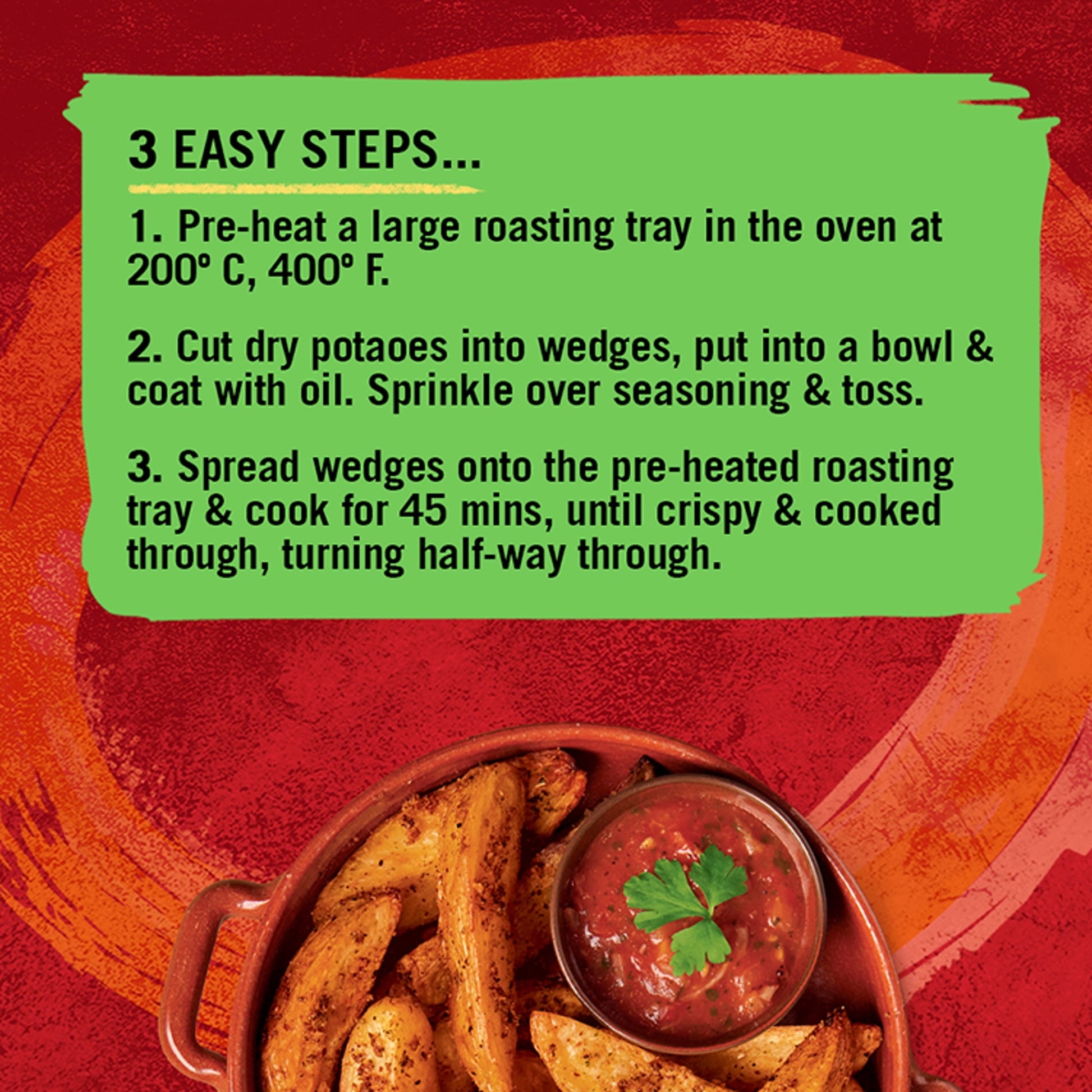 Schwartz garlic & Herb Potato Wedges Recipe Mix 38g — image 2