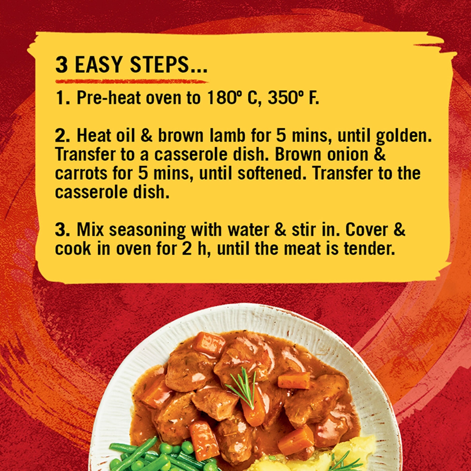 Schwartz Lamb Casserole Recipe Mix 35g — image 2