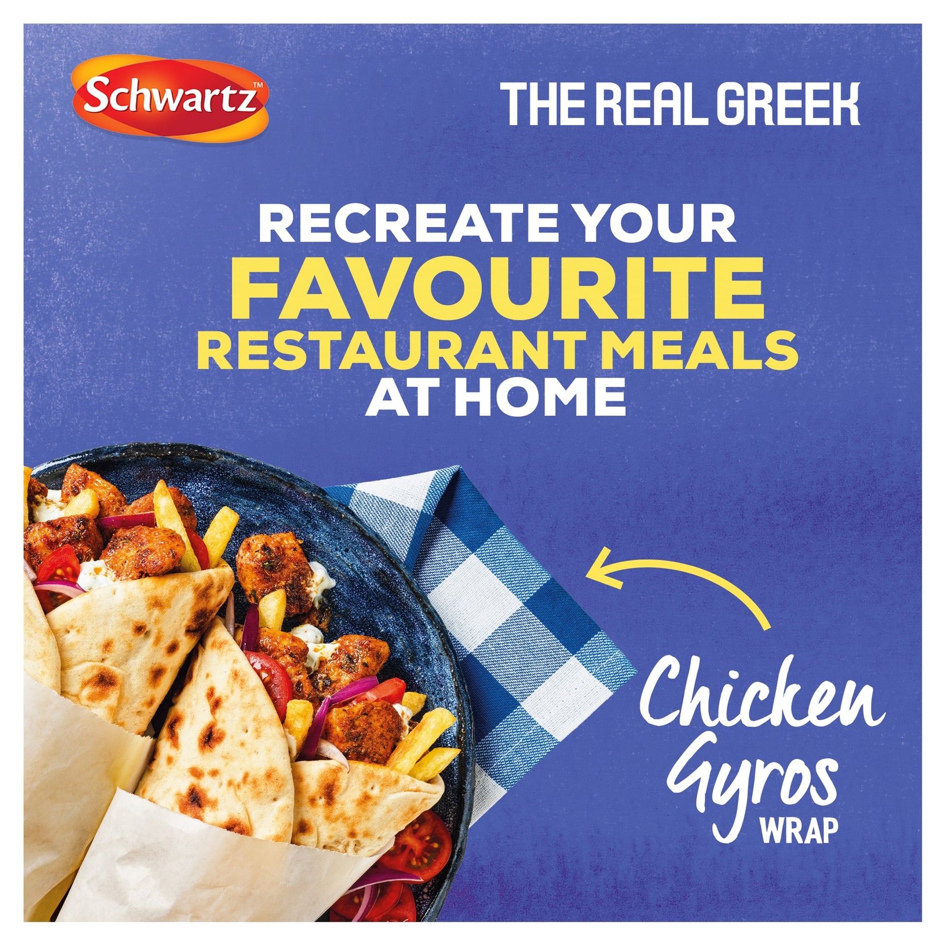 Schwartz The Real greek Chicken gyros Wrap Recipe Mix 20g — image 2