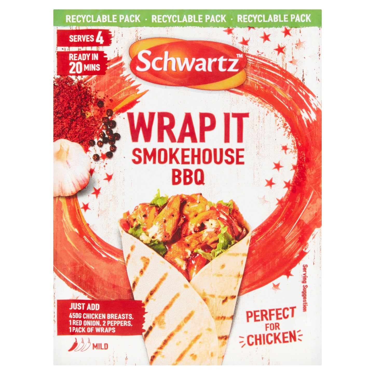 Schwartz Wrap It Smokehouse BBQ Recipe Mix 30g — image 1