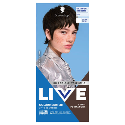Schwarzkopf LIVE Colour Moment 010 Charcoal Brunette Semi-Permanent Hair Dye — image 1