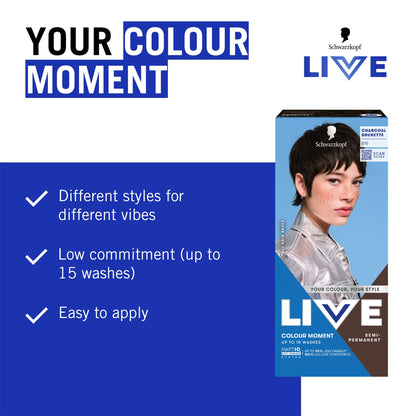 Schwarzkopf LIVE Colour Moment 010 Charcoal Brunette Semi-Permanent Hair Dye — image 3