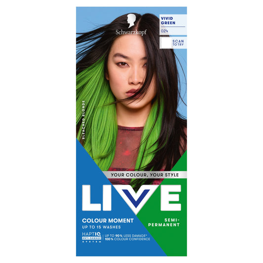 Schwarzkopf LIVE Colour Moment 024 Vivid Green Semi-Permanent Hair Dye — image 1