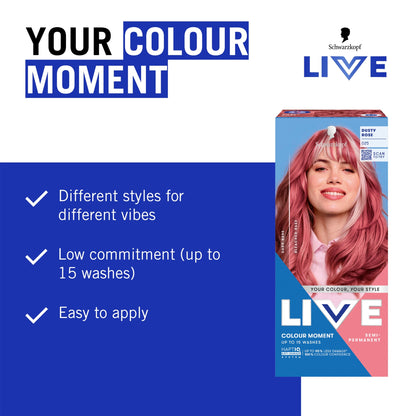 Schwarzkopf LIVE Colour Moment 025 Dusty Rose Semi-Permanent Hair Dye — image 3