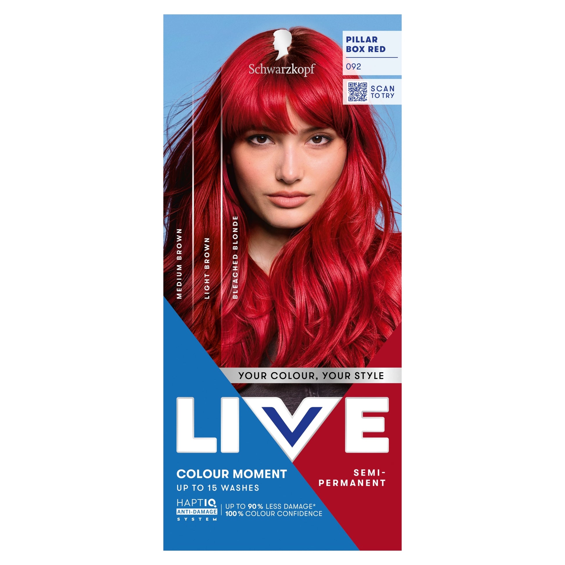 Schwarzkopf LIVE Colour Moment 092 Pillar Box Red Semi-Permanent Hair Dye — image 1