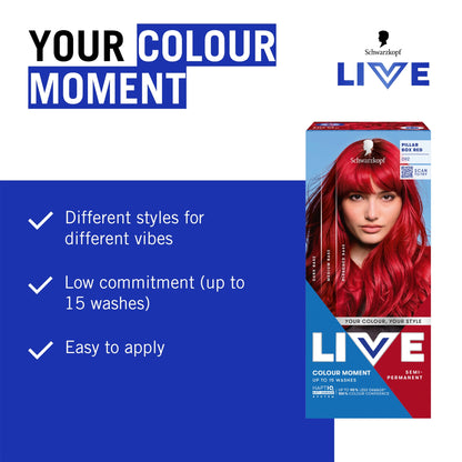 Schwarzkopf LIVE Colour Moment 092 Pillar Box Red Semi-Permanent Hair Dye — image 3