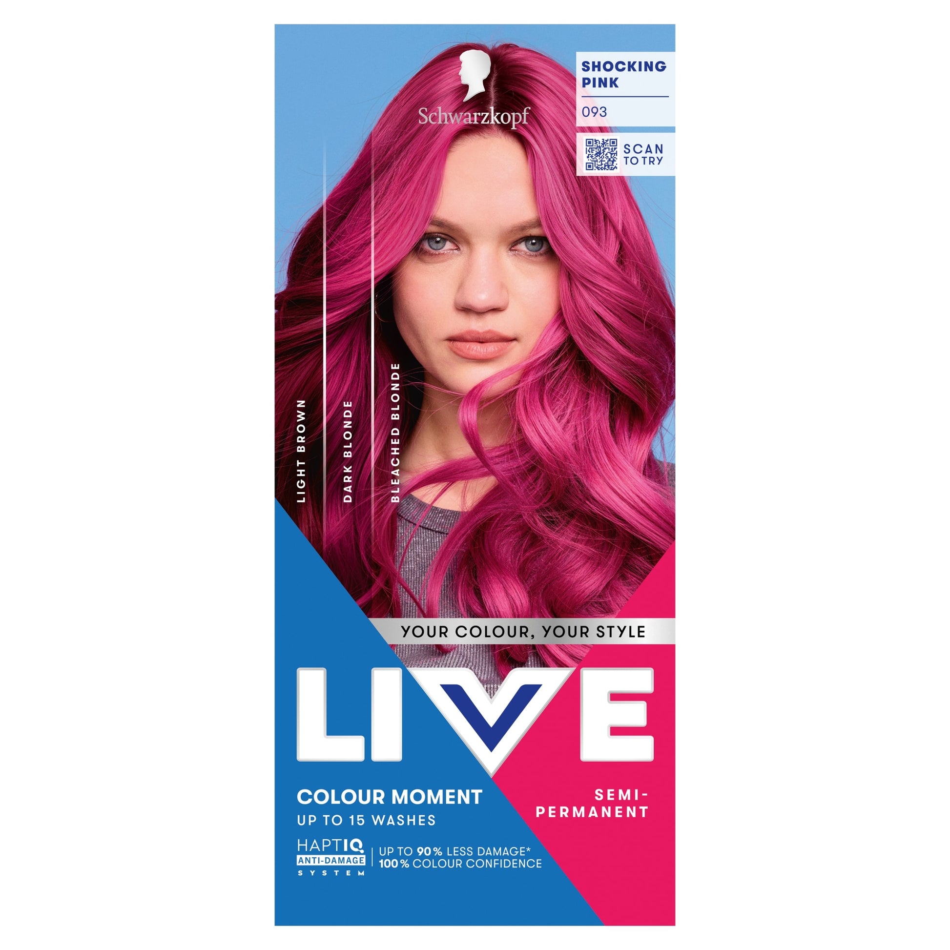 Schwarzkopf LIVE Colour Moment 093 Shocking Pink Semi-Permanent Hair Dye — image 1