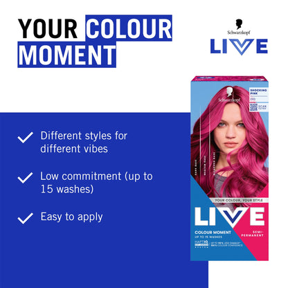Schwarzkopf LIVE Colour Moment 093 Shocking Pink Semi-Permanent Hair Dye — image 3