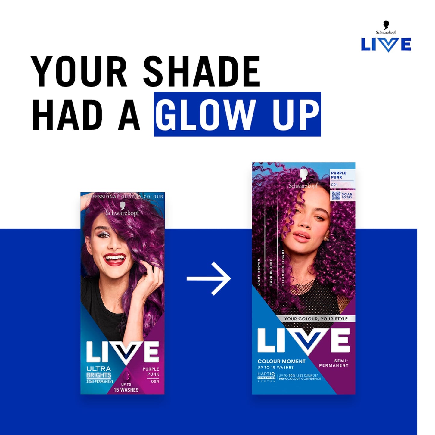 Schwarzkopf LIVE Colour Moment 094 Purple Punk Semi-Permanent Hair Dye — image 2