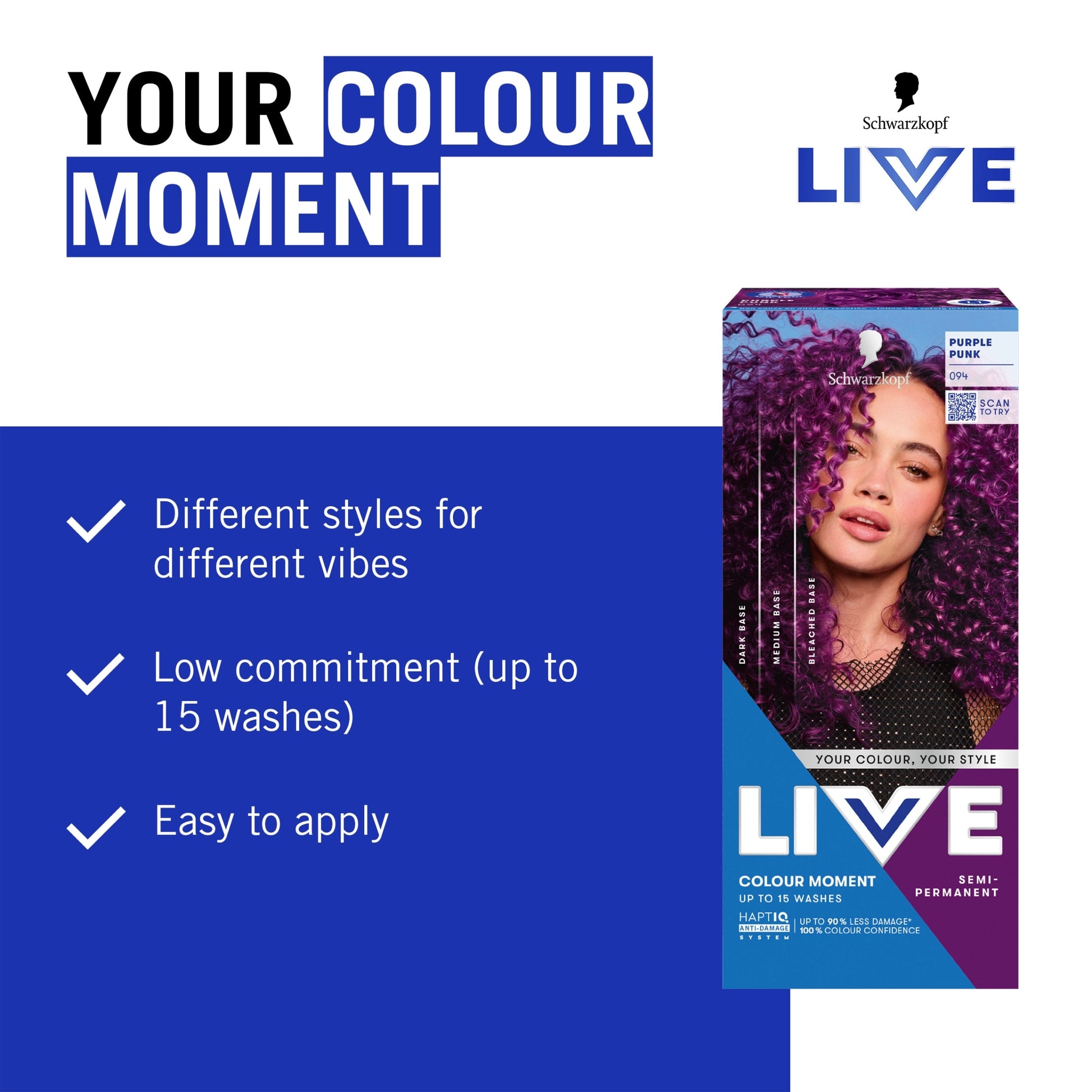 Schwarzkopf LIVE Colour Moment 094 Purple Punk Semi-Permanent Hair Dye — image 3