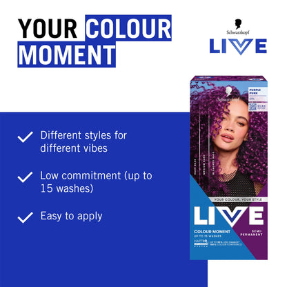 Schwarzkopf LIVE Colour Moment 094 Purple Punk Semi-Permanent Hair Dye — image 3
