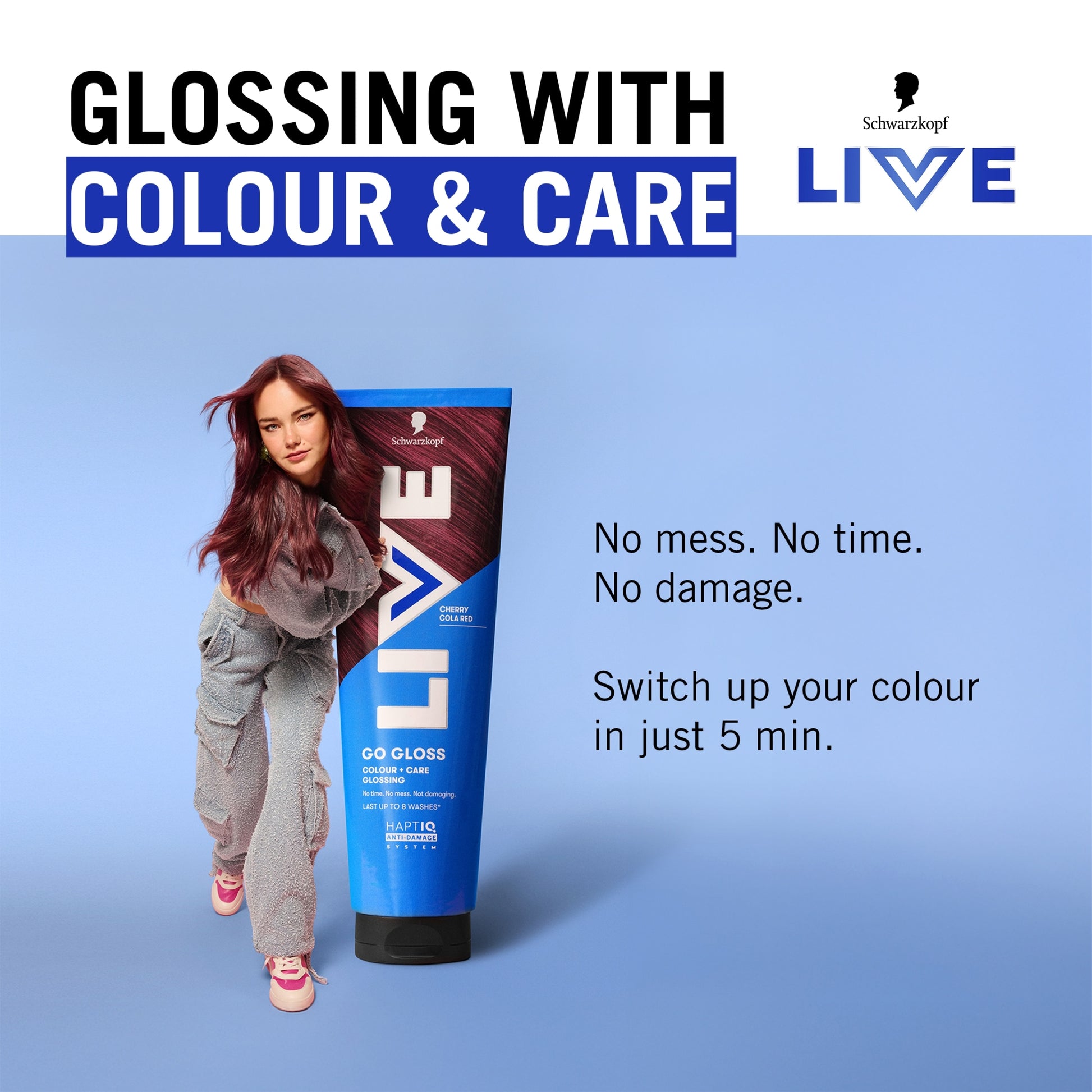 Schwarzkopf LIVE Go Gloss Cherry Cola Red Colour & Shine Hair Gloss 150ml — image 3