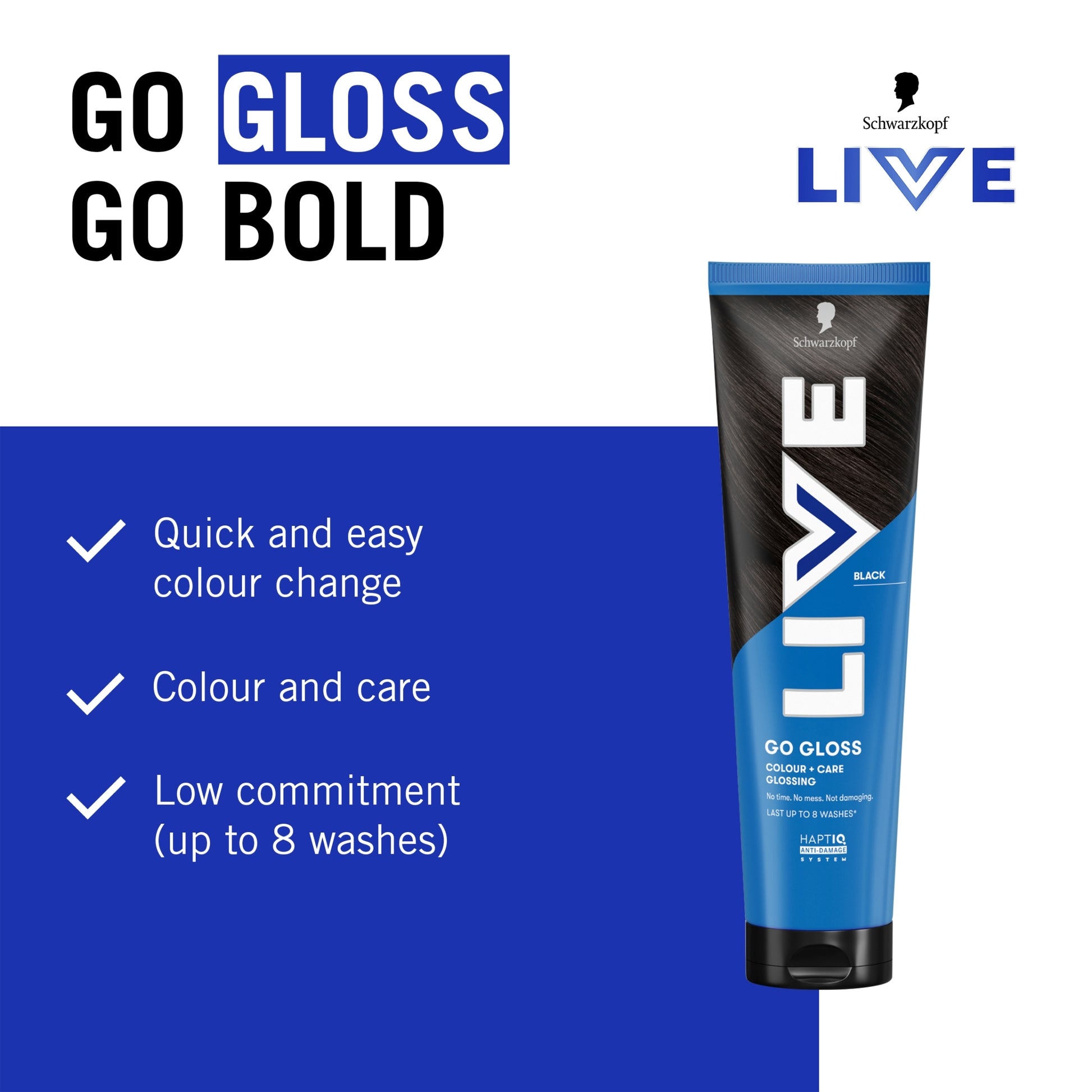 Schwarzkopf LIVE Go Gloss Onyx Colour & Shine Hair Gloss 150ml — image 2