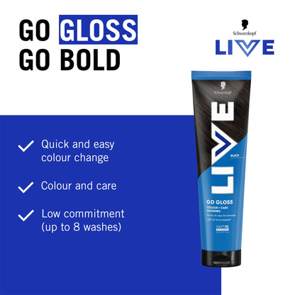 Schwarzkopf LIVE Go Gloss Onyx Colour & Shine Hair Gloss 150ml — image 2