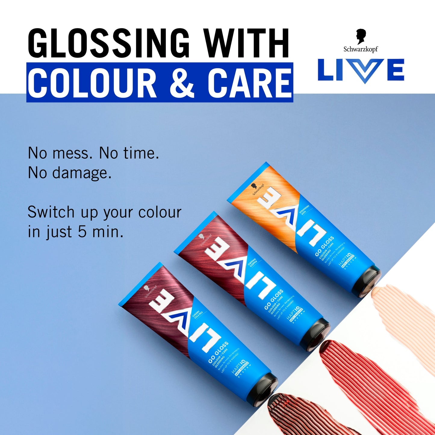 Schwarzkopf LIVE Go Gloss Strawberry Soda Colour & Shine Hair Gloss 150ml — image 3