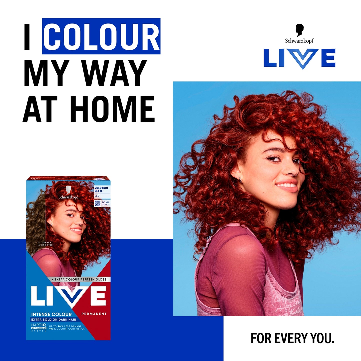 Schwarzkopf LIVE Intense Colour L68 Volcanic Blaze Permanent Hair Dye — image 2