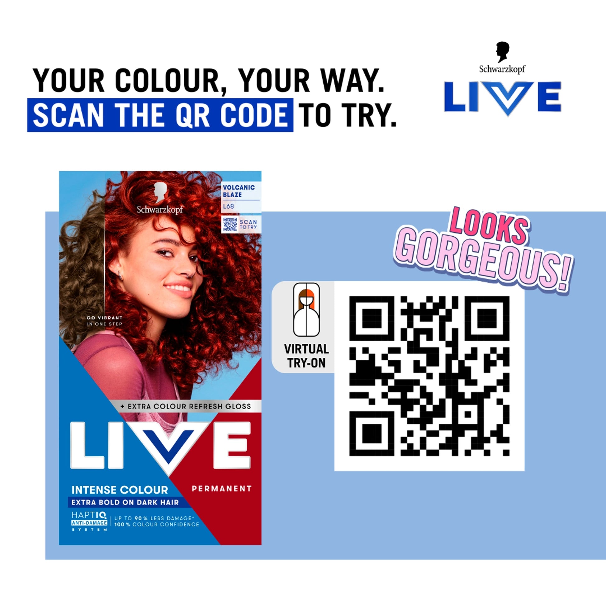 Schwarzkopf LIVE Intense Colour L68 Volcanic Blaze Permanent Hair Dye — image 4
