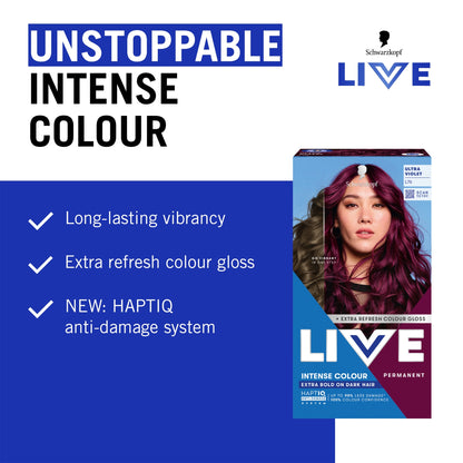 Schwarzkopf LIVE Intense Colour L76 Ultra Violet Permanent Hair Dye — image 3