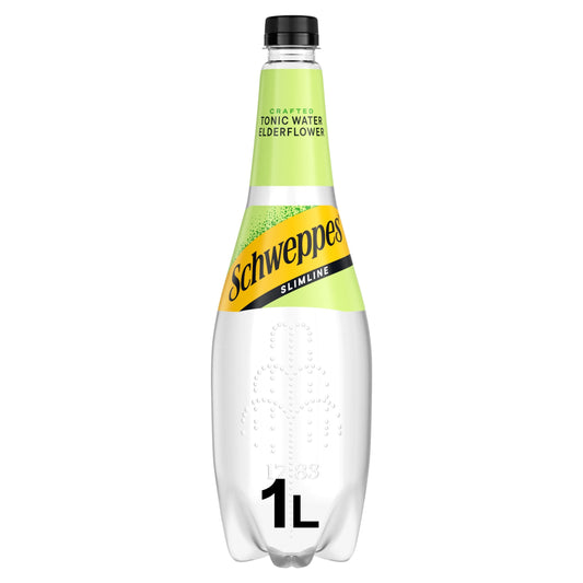 Schweppes Slimline Elderflower Tonic Water 1L — image 1