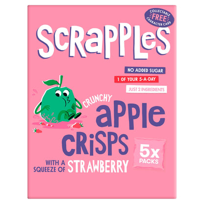 Scrapples Crunchy Apple Crisps with a squeeze of Strawberry Multipack (5x12g) — image 1