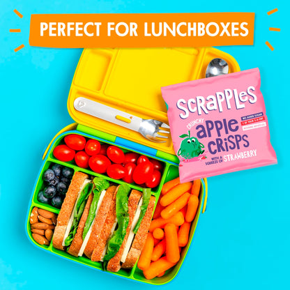 Scrapples Crunchy Apple Crisps with a squeeze of Strawberry Multipack (5x12g) — image 4