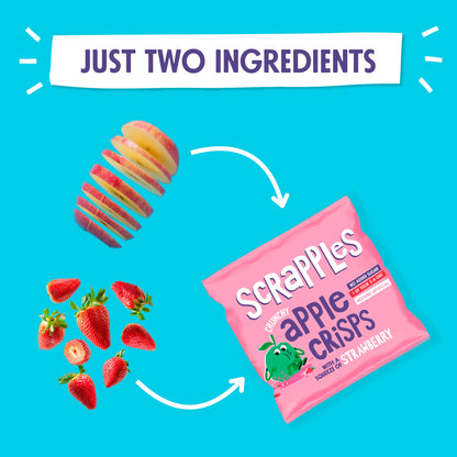 Scrapples Crunchy Apple Crisps with a squeeze of Strawberry Multipack (5x12g) — image 5