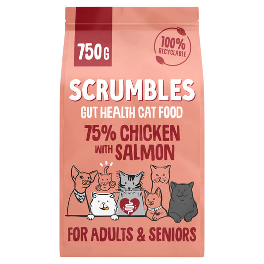 Scrumbles Chicken With Salmon Dry Cat Food 750G — image 1