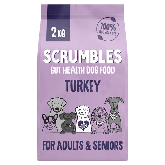 Scrumbles Dry Dog Food for Adult & Seniors Turkey 2kg — image 1