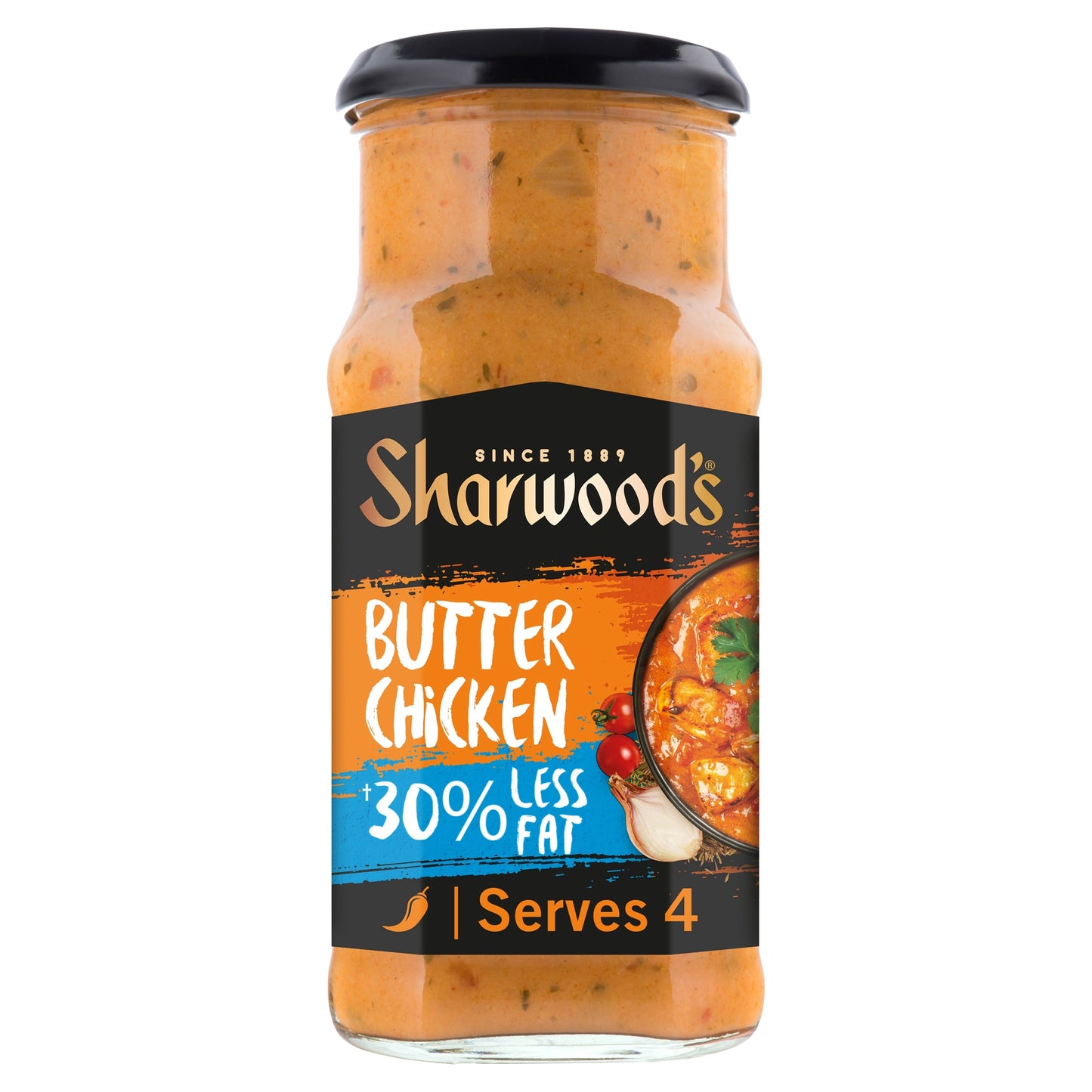 Sharwood's Butter Chicken 30% Less Fat Indian Curry Sauce 420g — image 1