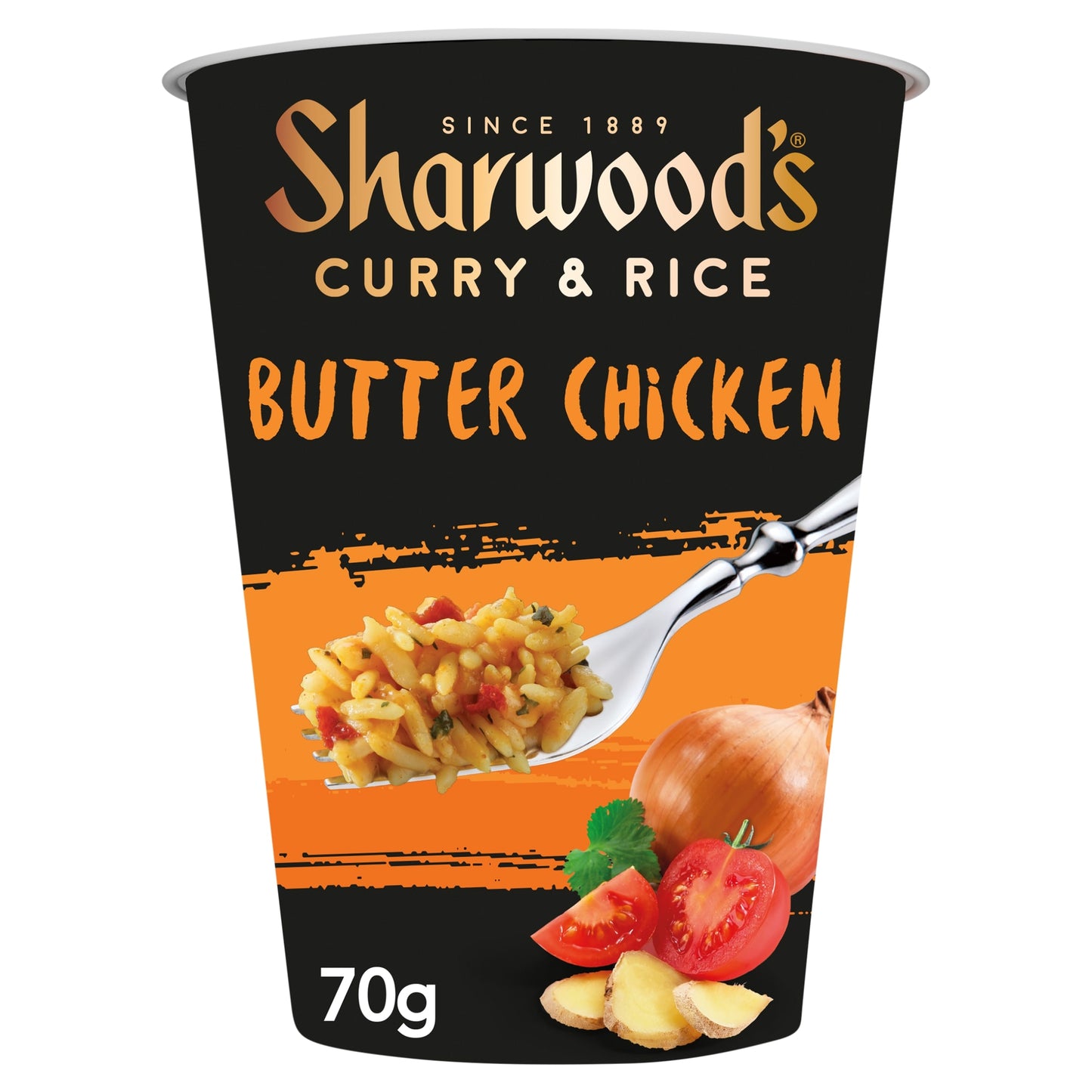 Sharwood's Butter Chicken Instant Curry & Rice Pot 70g — image 1
