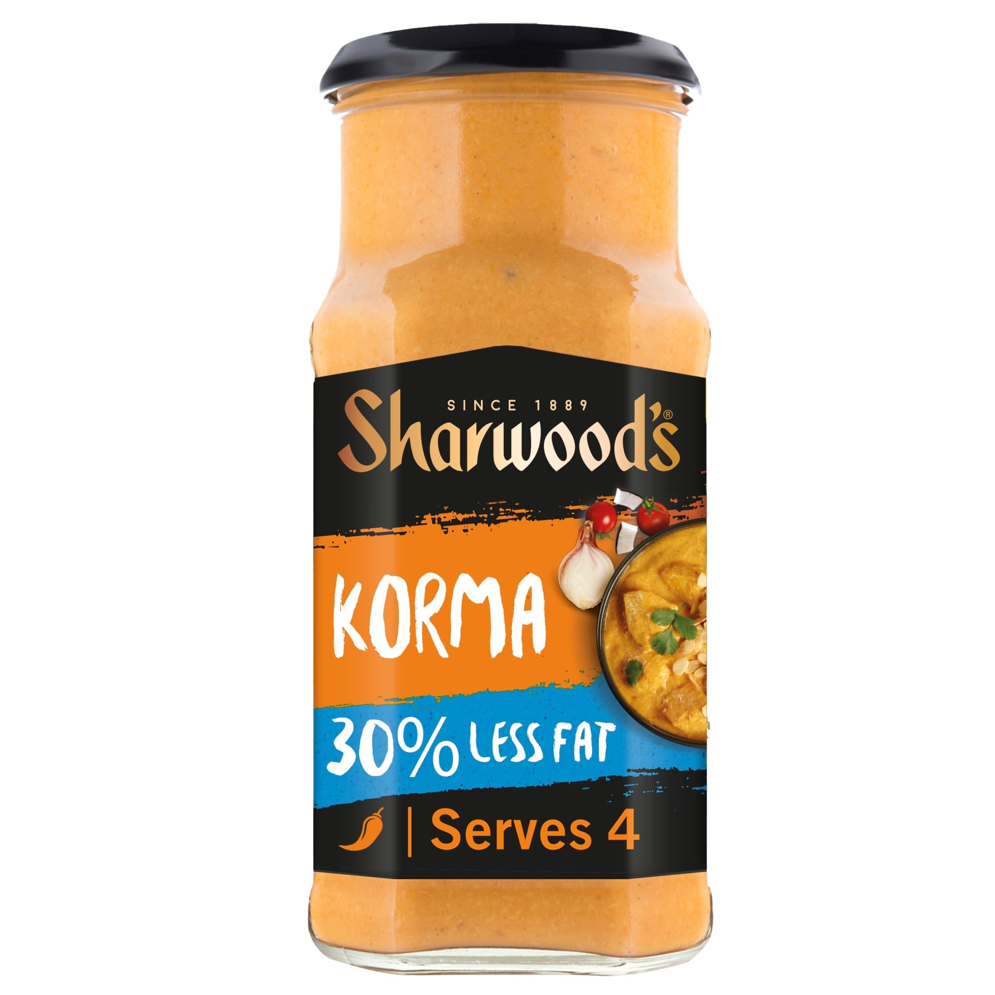 Sharwood's Korma 30% Less Fat Indian Curry Sauce 420g — image 1